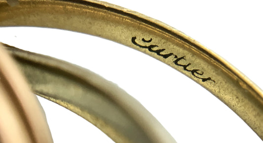 18K Yellow Gold Cartier Band Signed Size 3.25 Ring AU396