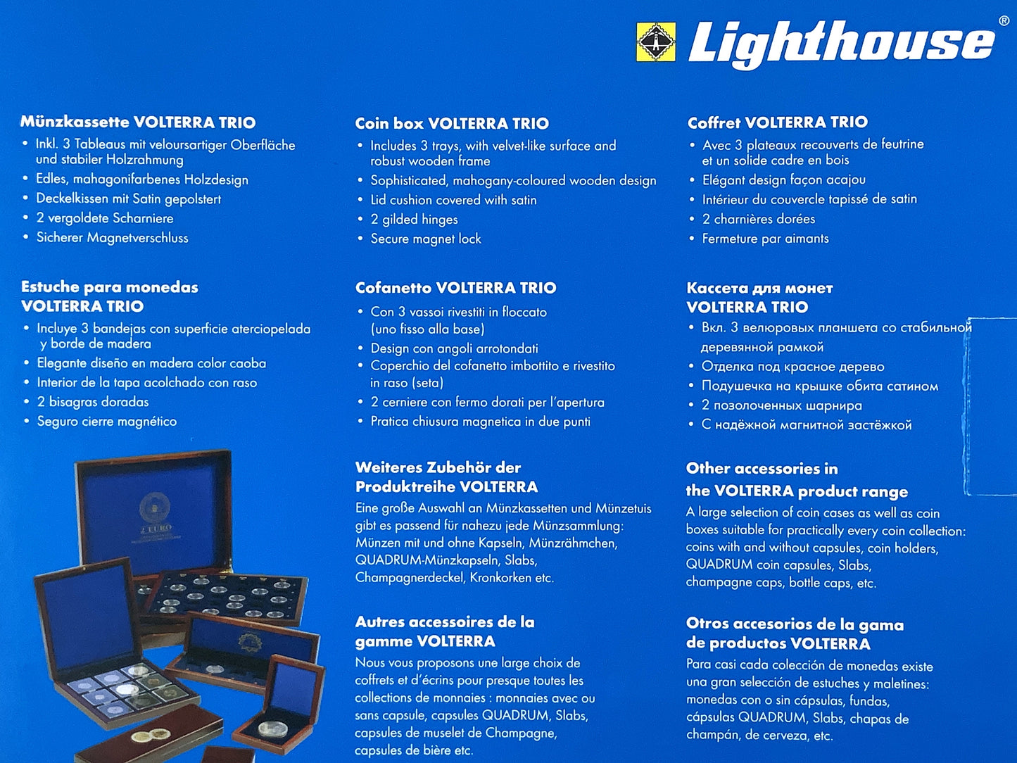 Lighthouse 60 Coin Wooden Presentation Case