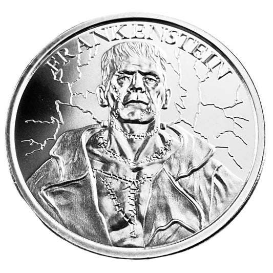 1 ozt Frankenstein 999 Silver Round