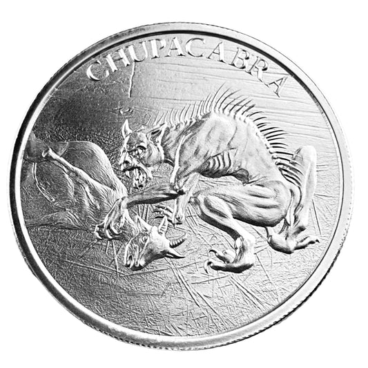 1 ozt Chupacabra 999 Silver Round