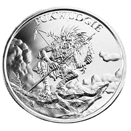1 ozt Pukwudgie 999 Silver Round