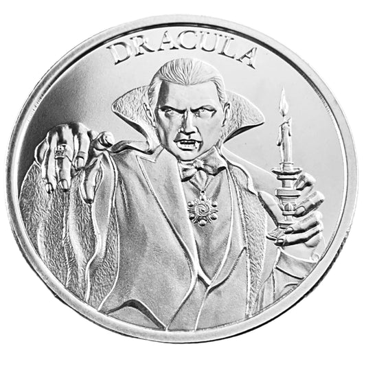 1 ozt Dracula 999 Silver Round