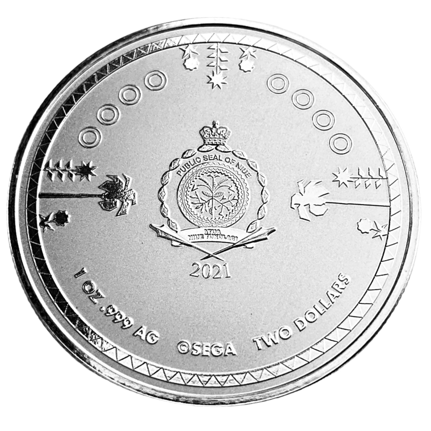 1 ozt Doctor Eggman 999 Silver $2 Coin