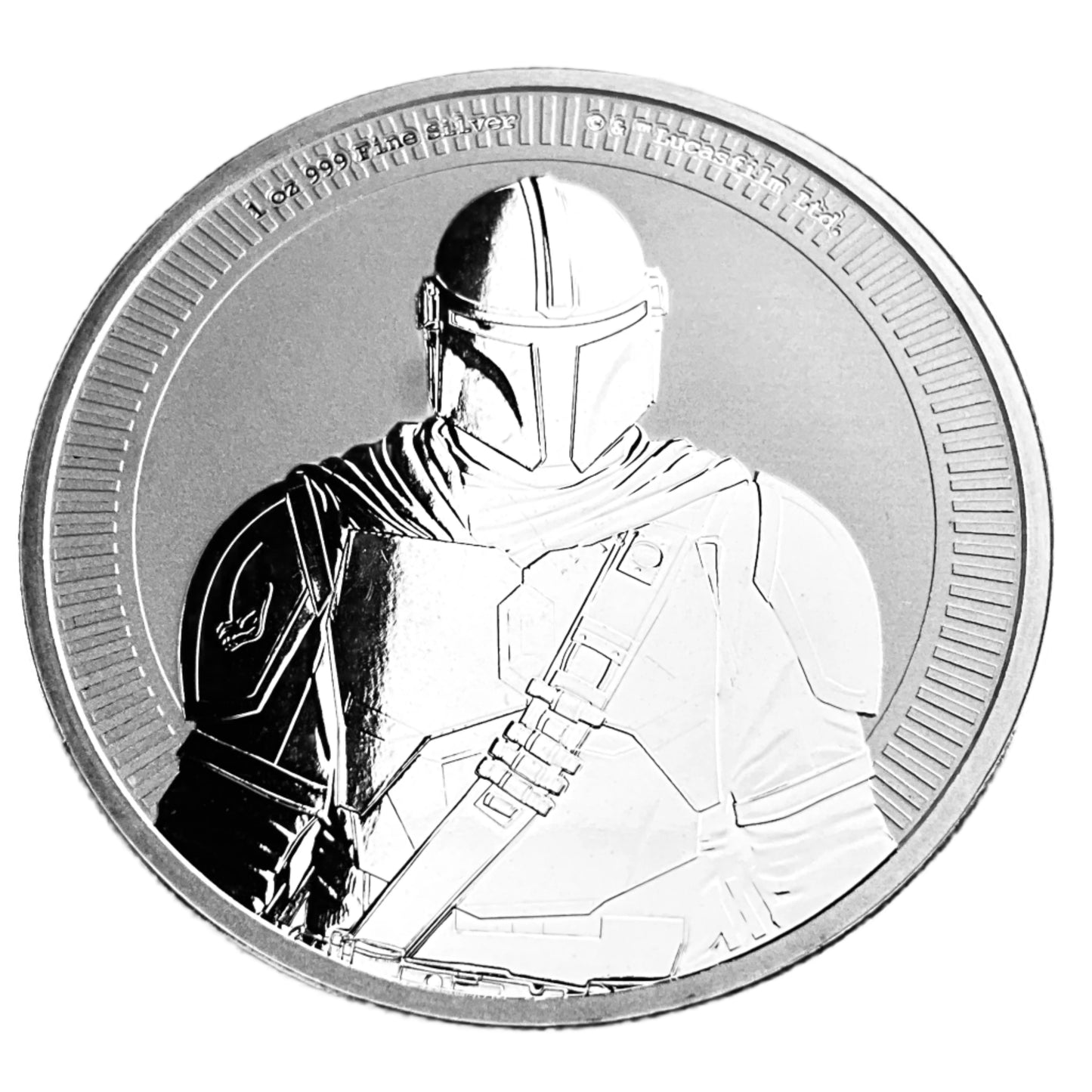 1 ozt Mandalorian Star Wars 999 Silver $2