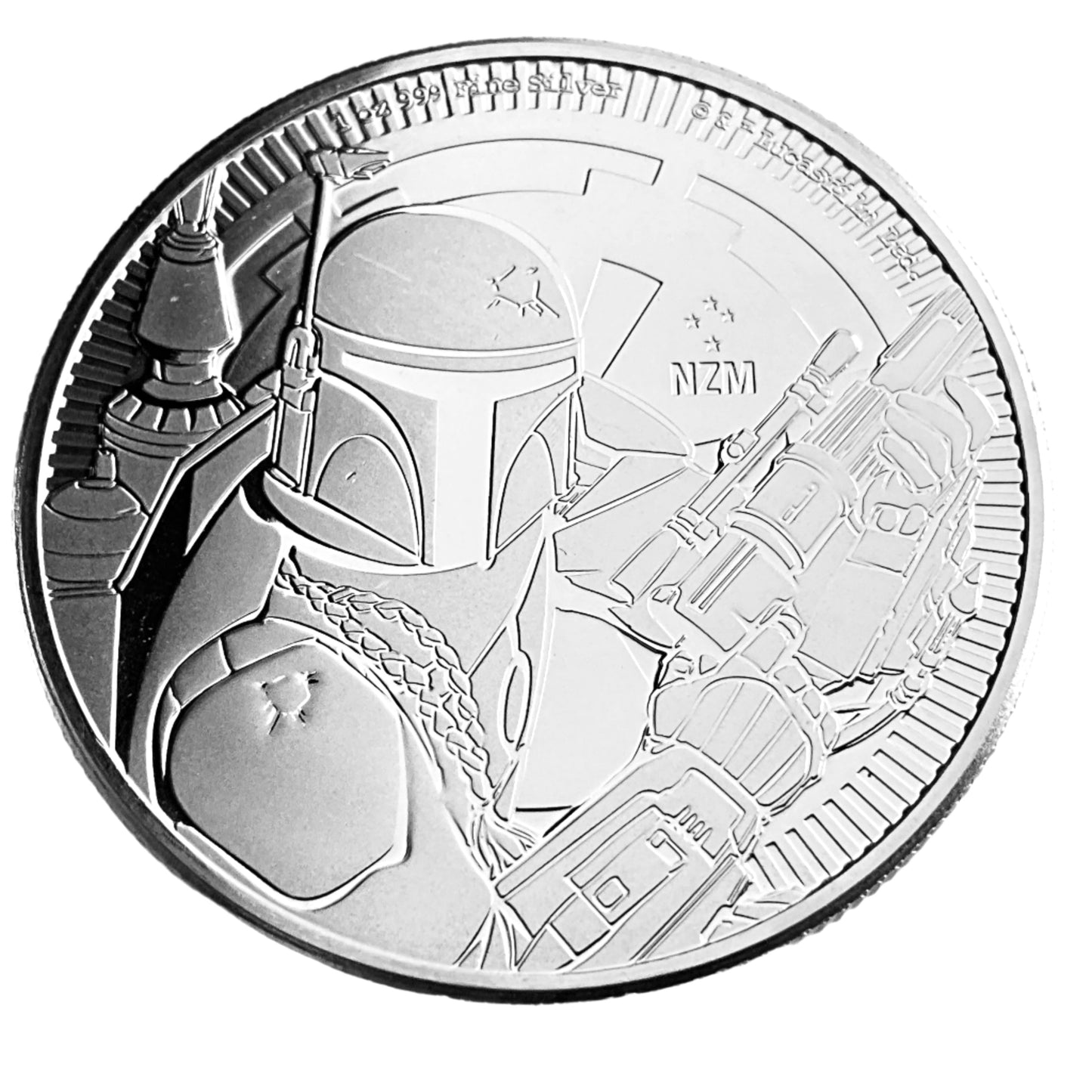 1 ozt Mandalorian Star Wars 999 Silver $2
