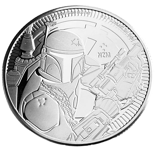 1 ozt Mandalorian Star Wars 999 Silver $2