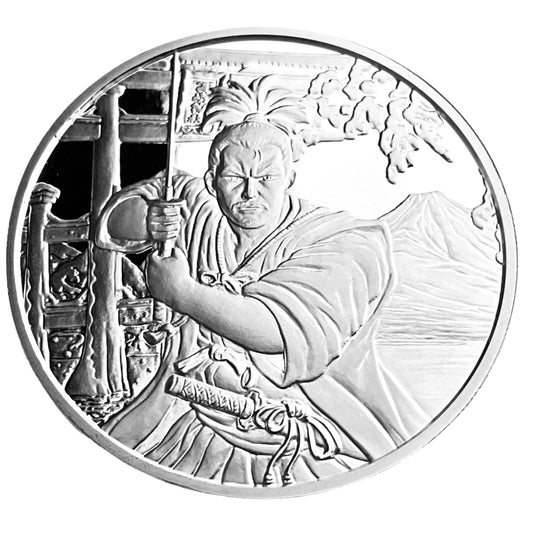 1 ozt Ancient Samurai Katana 999 Fiji 50¢