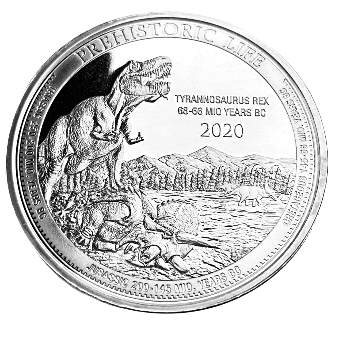 1 ozt Tyrannosaurus Rex 9999 Silver Coin