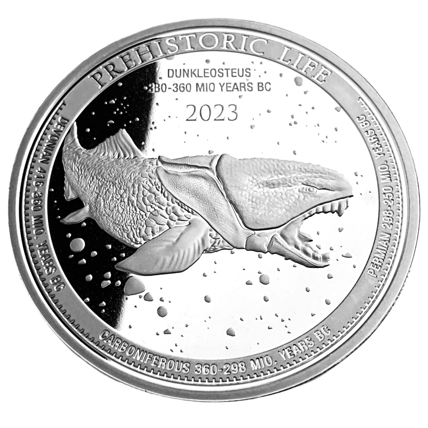 1 ozt Dunkleosteus 9999 Silver 20 Francs
