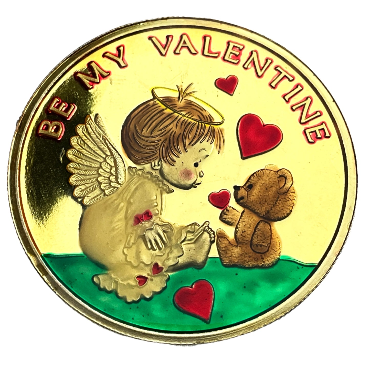 1 ozt Valentine Cupid Teddy Bear 999 Round