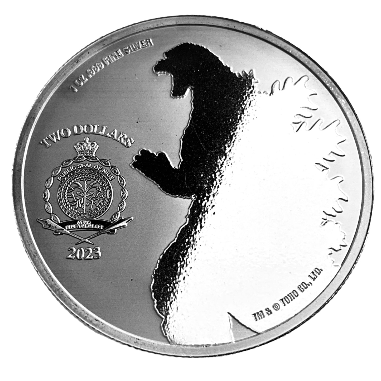 1 ozt King Chidorah Godzilla 999 Silver $2