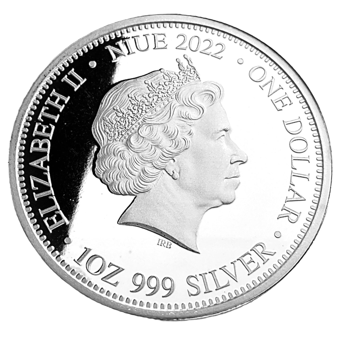 1 ozt Shark vs Crocodile 999 Silver $1 Coin