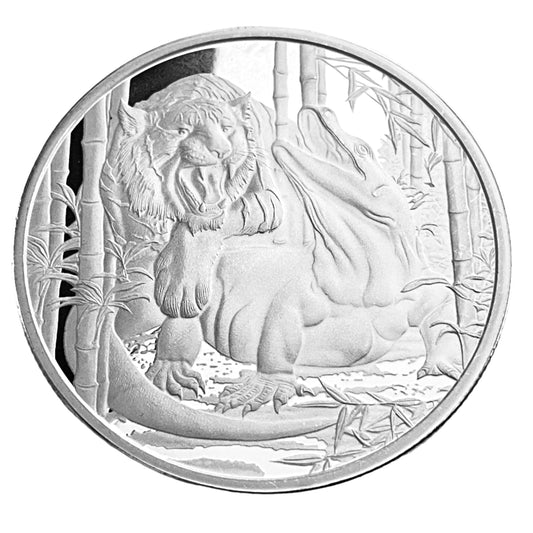 1 ozt Komodo Dragon vs. Tiger 999 $1 Coin