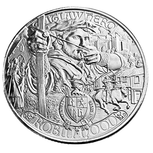 1 ozt Robin Hood Outlaw Hero 999 $2 Coin