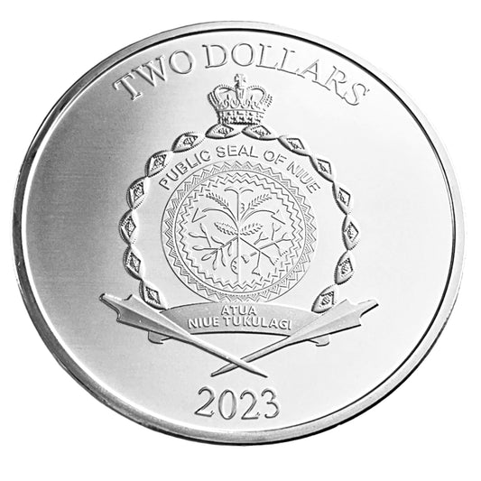 1 ozt Beavis and Butt-Head 999 Silver $2