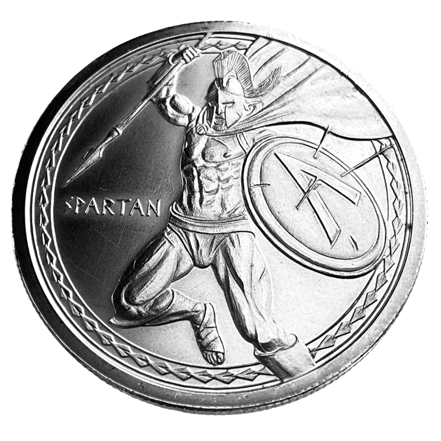 1 ozt Spartan Warriors 999 Silver Round