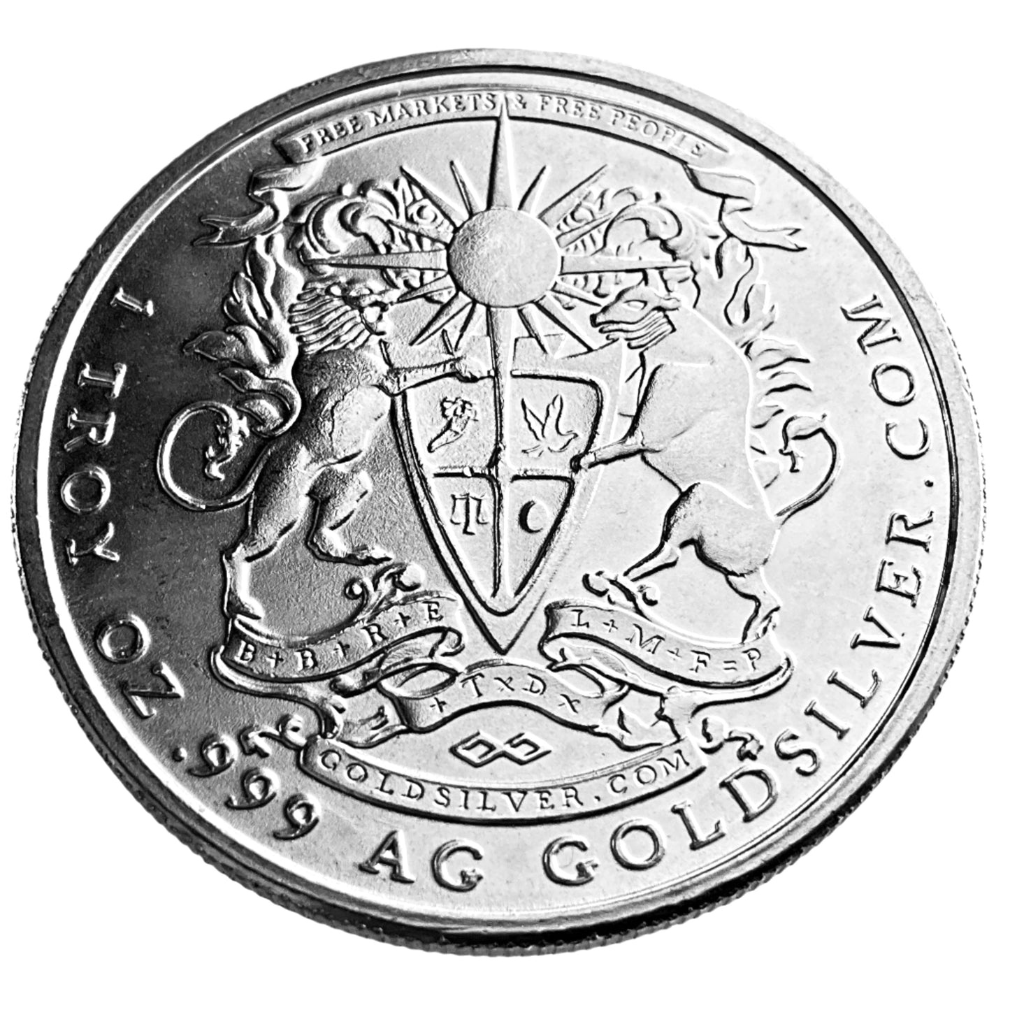 1 ozt Freedom Pegasus in Flight 999 Round