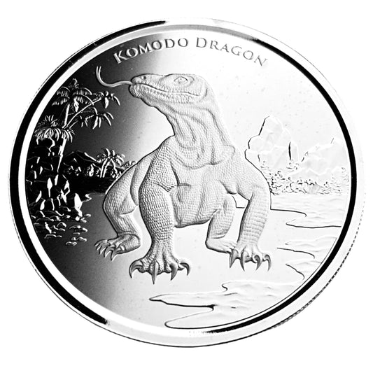 1 ozt Komodo Dragon 999 Silver $2 Coin