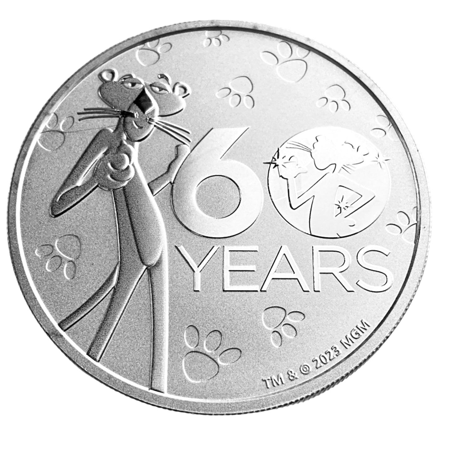 1 ozt Pink Panther 60 Years 9999 Silver $1