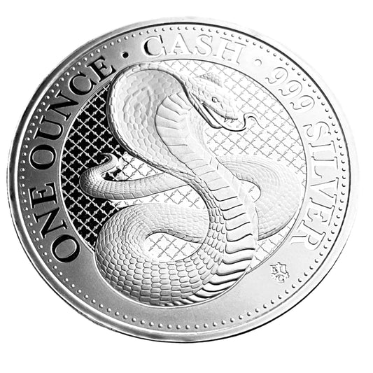 1 ozt King Cobra 999 Silver £1 Coin