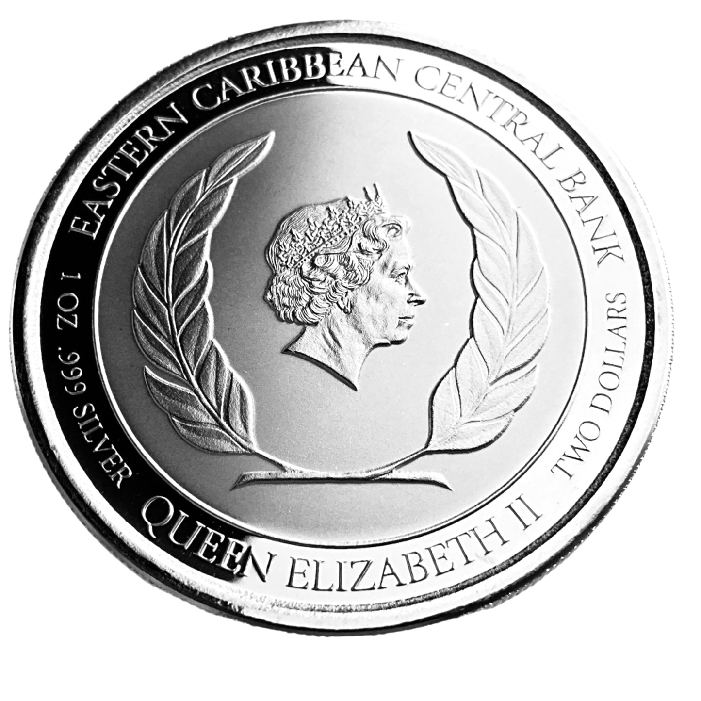 1 ozt St. Lucia Whiptail Lizard 999 $2 Coin