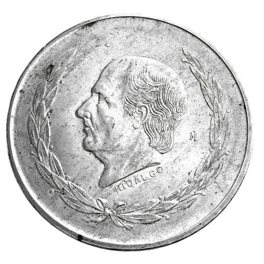 .639 ozt 1953 Hidalgo Mexico Silver 5 Pesos