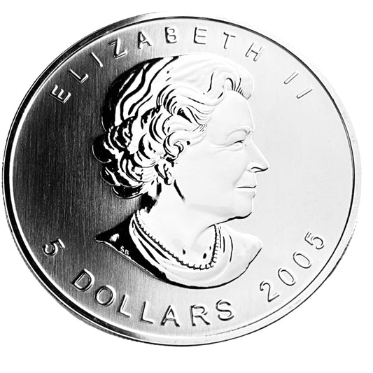 1 ozt Maple Leaf and Seeds 9999 Silver $5