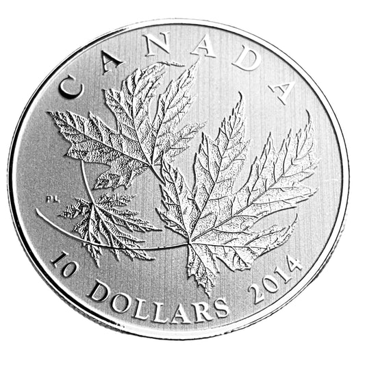 .510 ozt Three Maple Leaves 9999 Silver $10