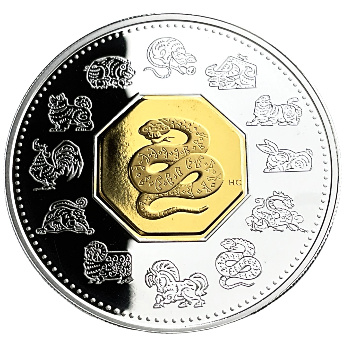 1.011 ozt Year of the Snake RCM Silver $15