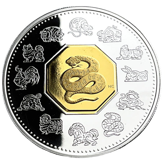 1.011 ozt Year of the Snake RCM Silver $15