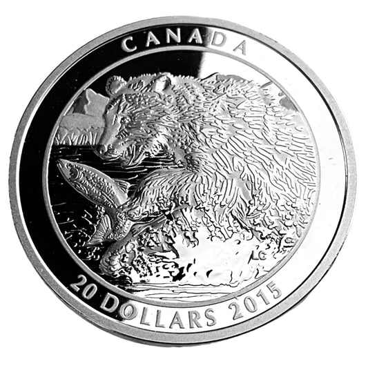 1.01 ozt Grizzly Bear The Catch 9999 $20