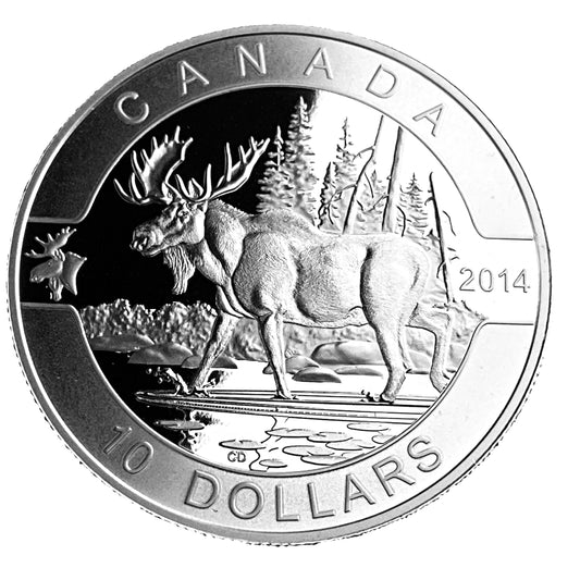 .510 ozt Moose 9999 Silver $10 Coin