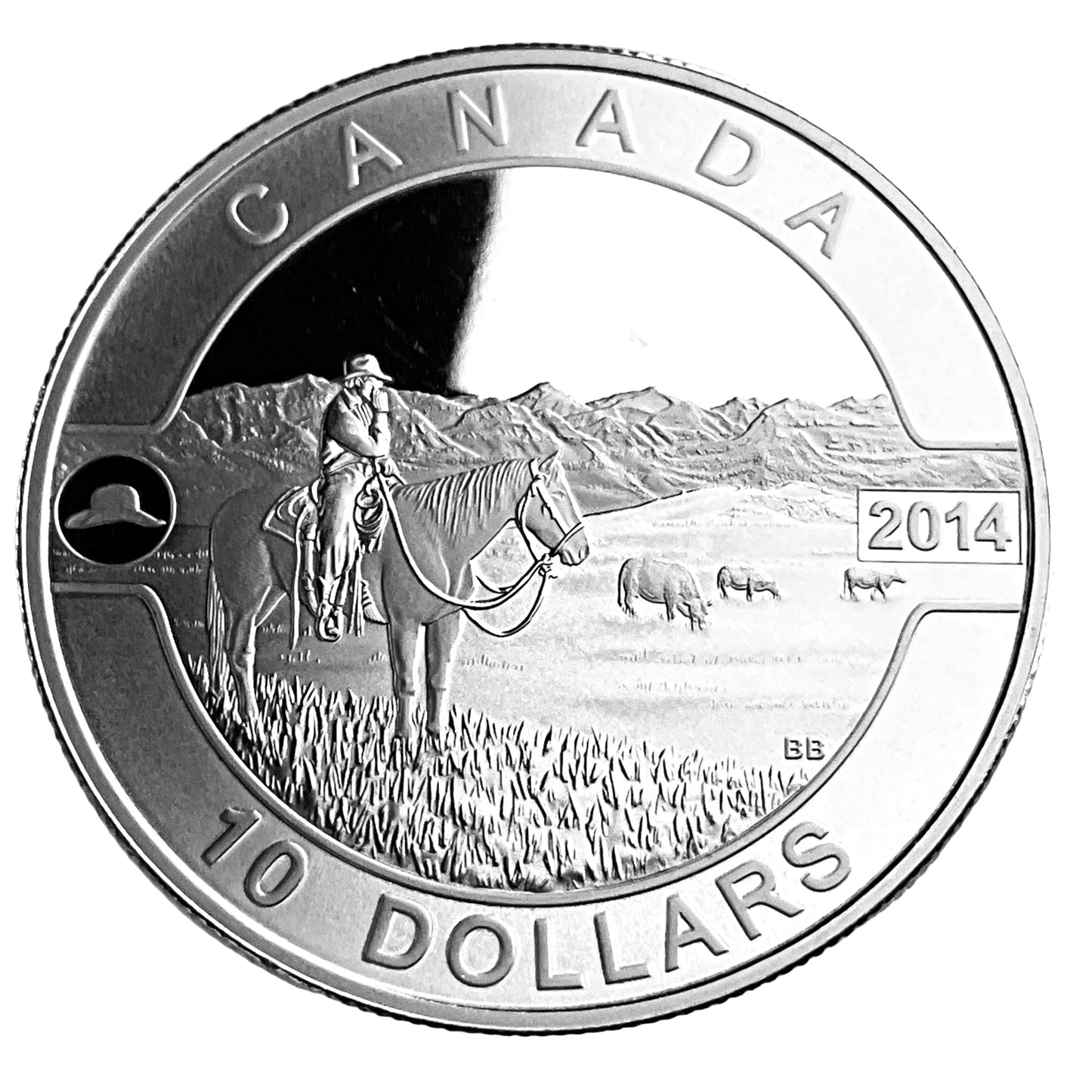 .510 ozt Canadian Cowboy 9999 Silver $10