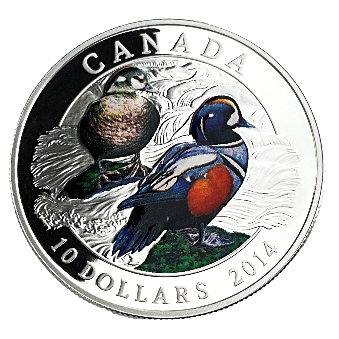 .510 ozt Harlequin Duck 9999 Silver $10