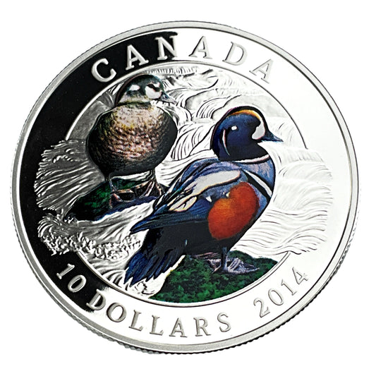 .510 ozt Harlequin Duck 9999 Silver $10