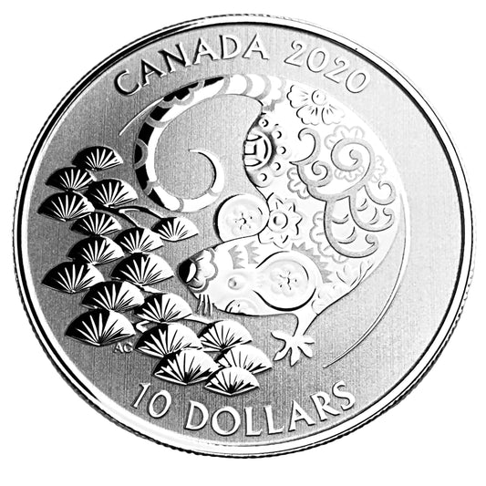 .510 ozt Year of the Rat 9999 Silver $10