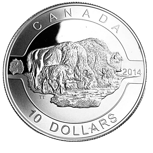 .510 ozt Bison 9999 Silver $10 Coin