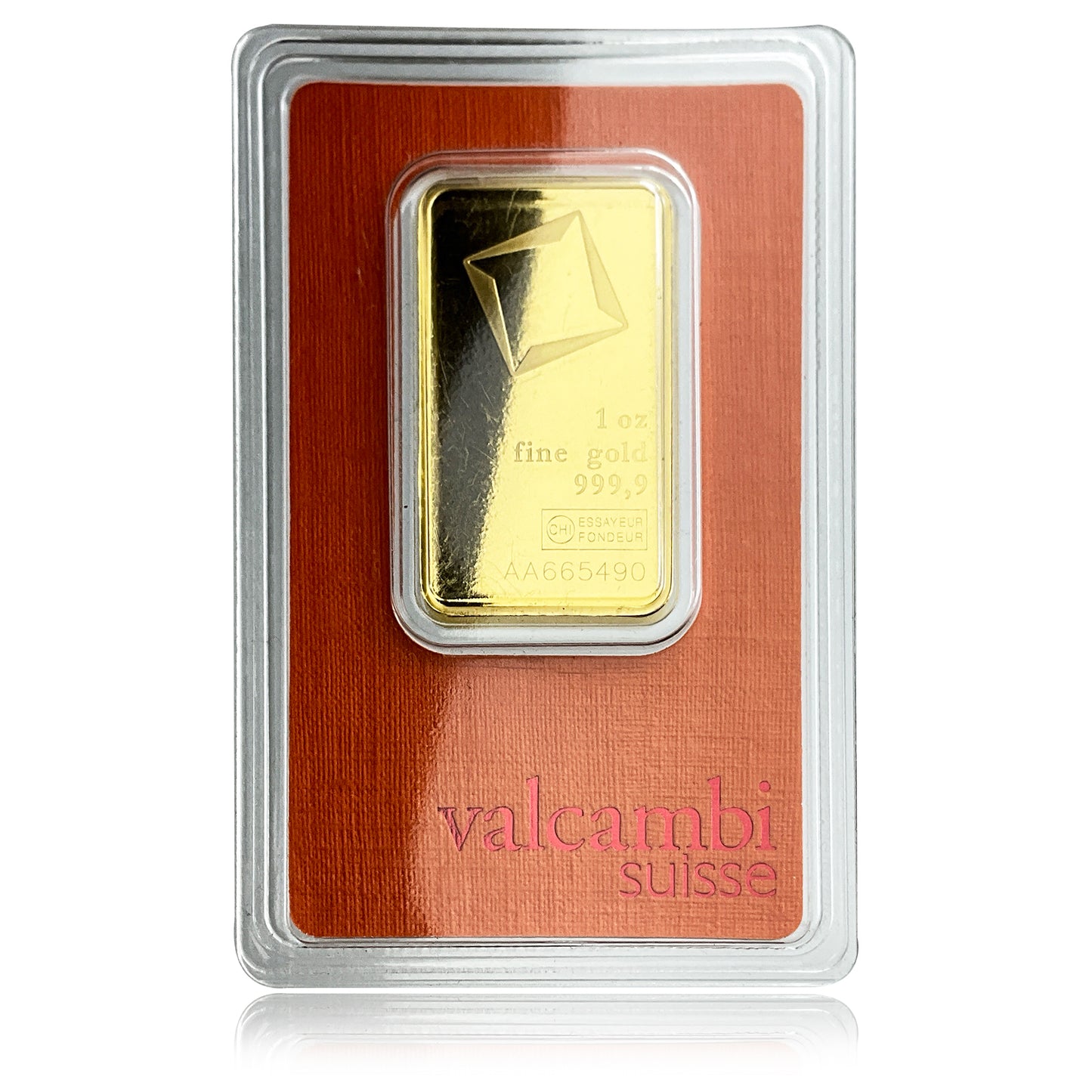 1 ozt Valcambi 9999 Gold Bar