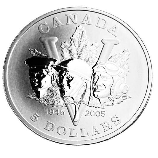 1.01 ozt End 2nd World War 9999 $5 Coin