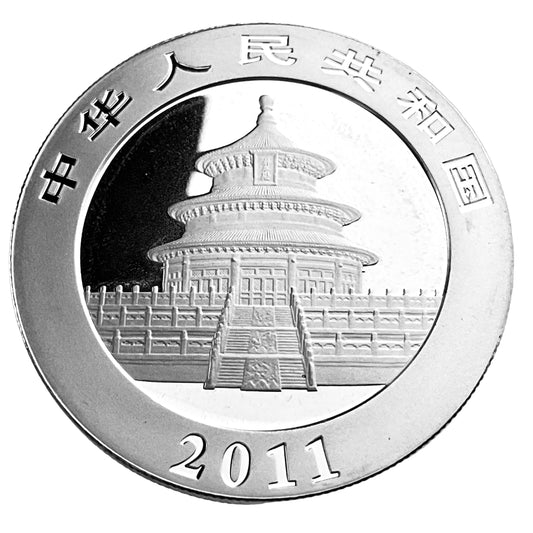 1 ozt 2011 Chinese Panda 999 Silver Yuan