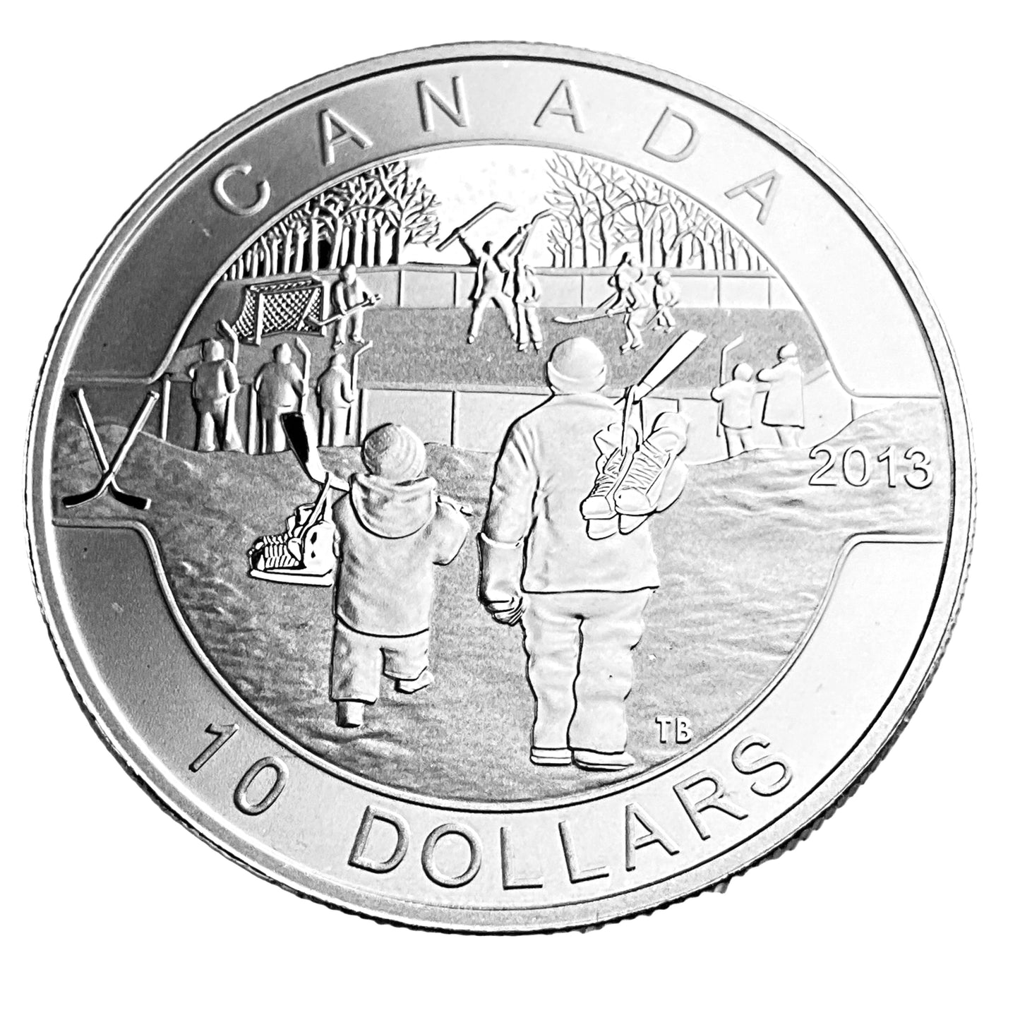 .510 ozt Hockey 9999 Silver $10 Coin