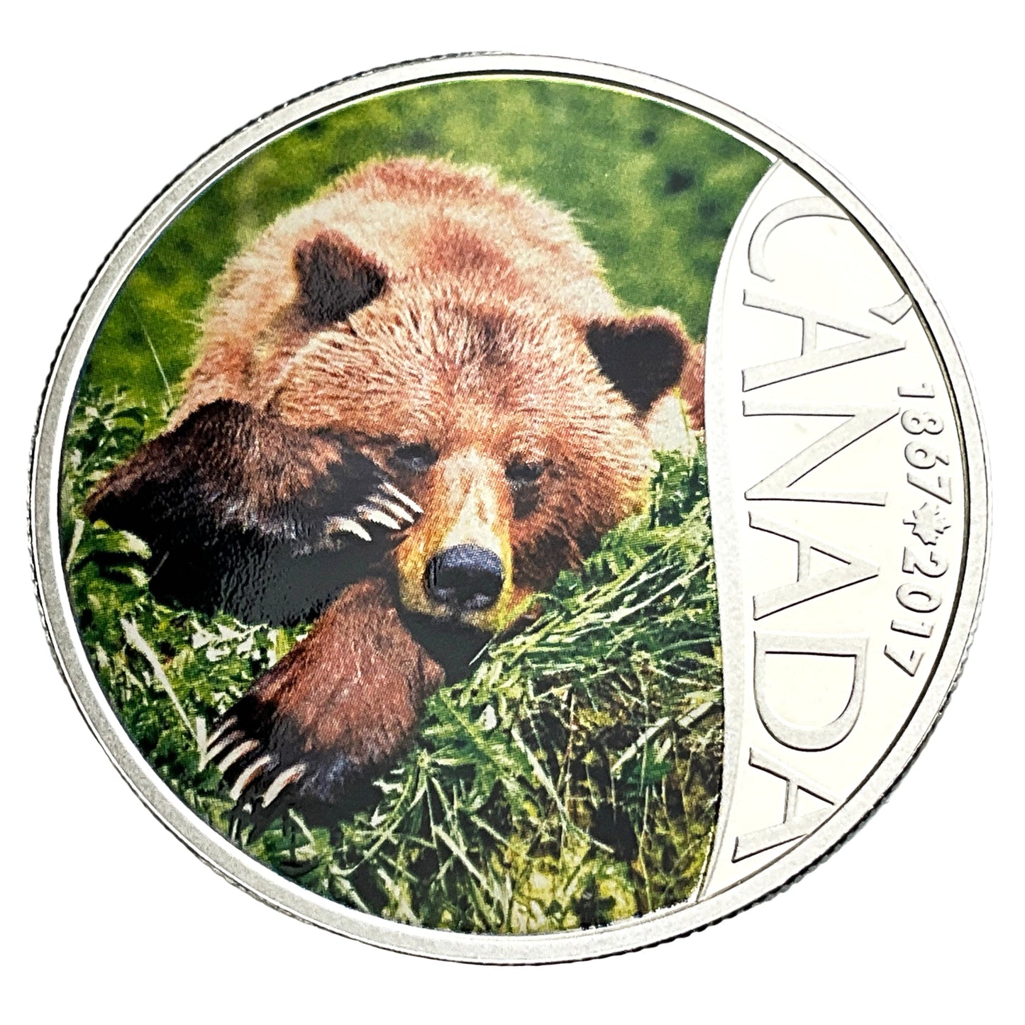 .510 ozt Grizzly Bear 9999 Silver $10 Coin