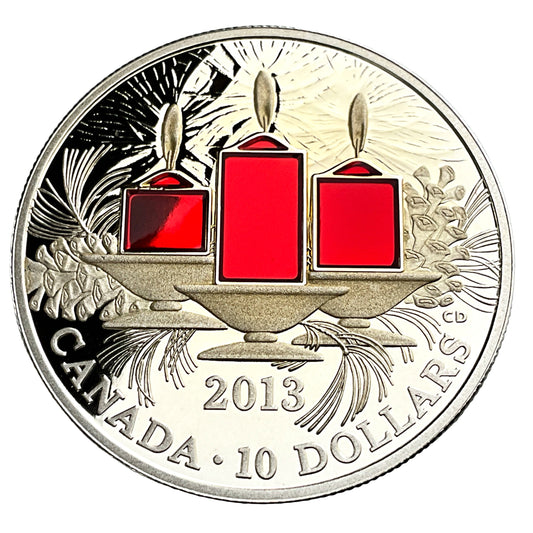 .510 ozt Holiday Candles 9999 Silver $10