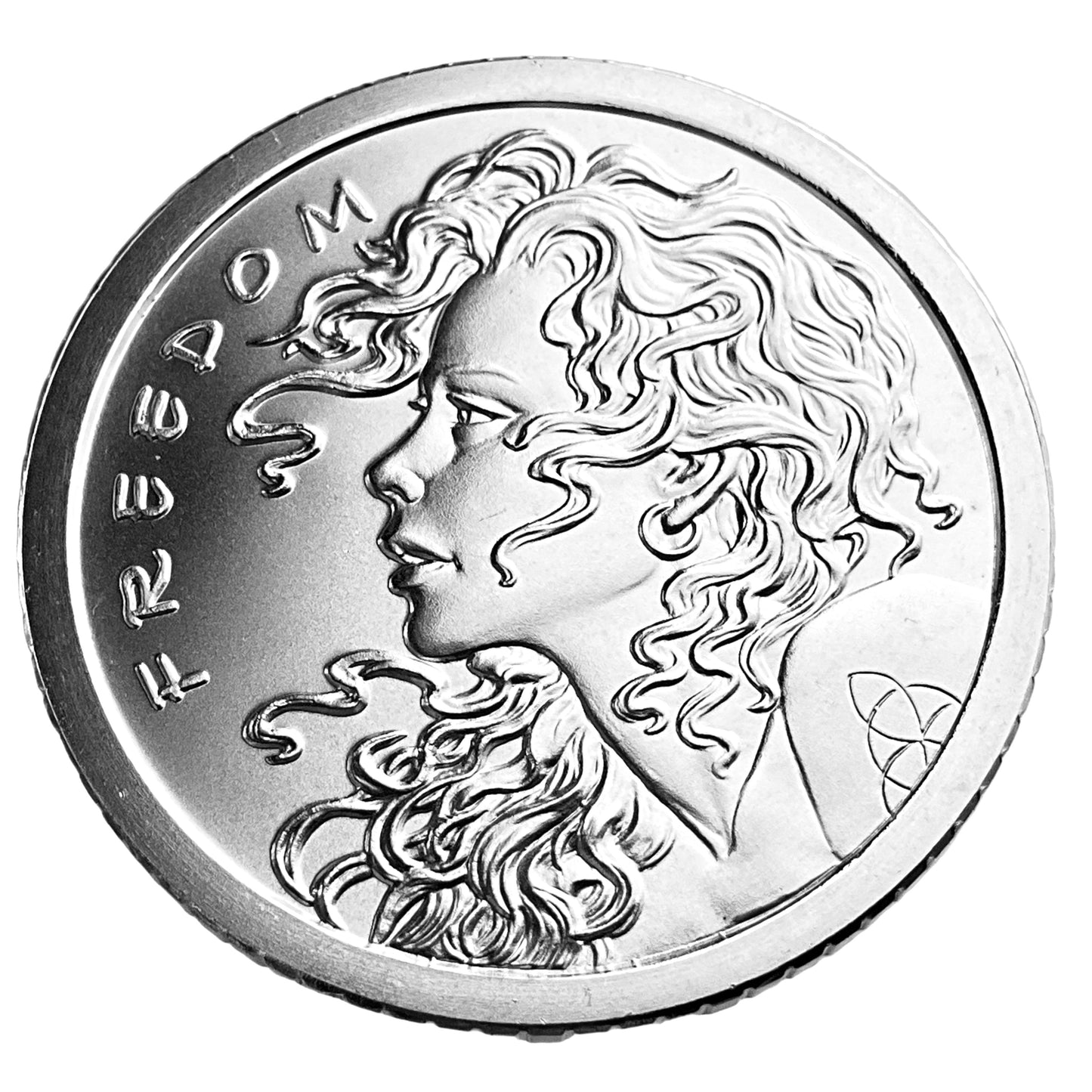 1 ozt Freedom Girl 999 Siver Round