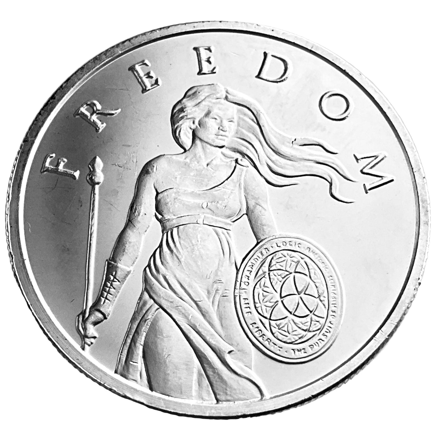 1 ozt Standing Freedom 999 Silver Round