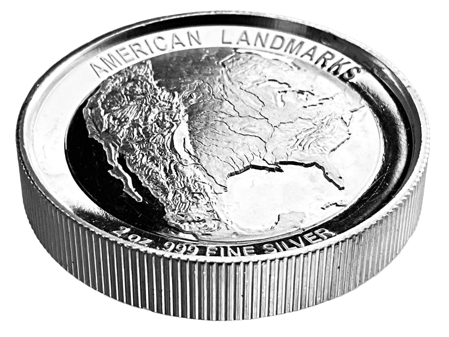 2 ozt Grand Canyon High Relief 999 Silver $1