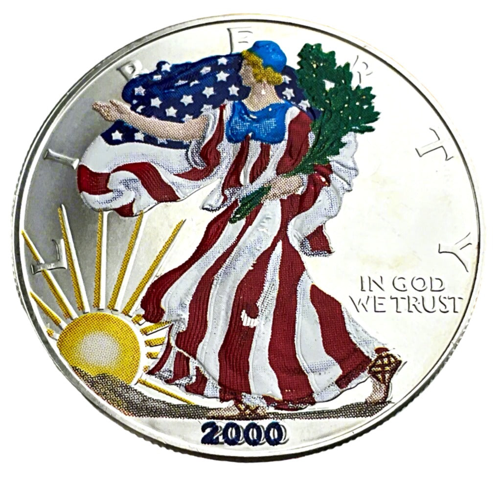 1 ozt Colourized 999 Silver Eagle $1 Coin