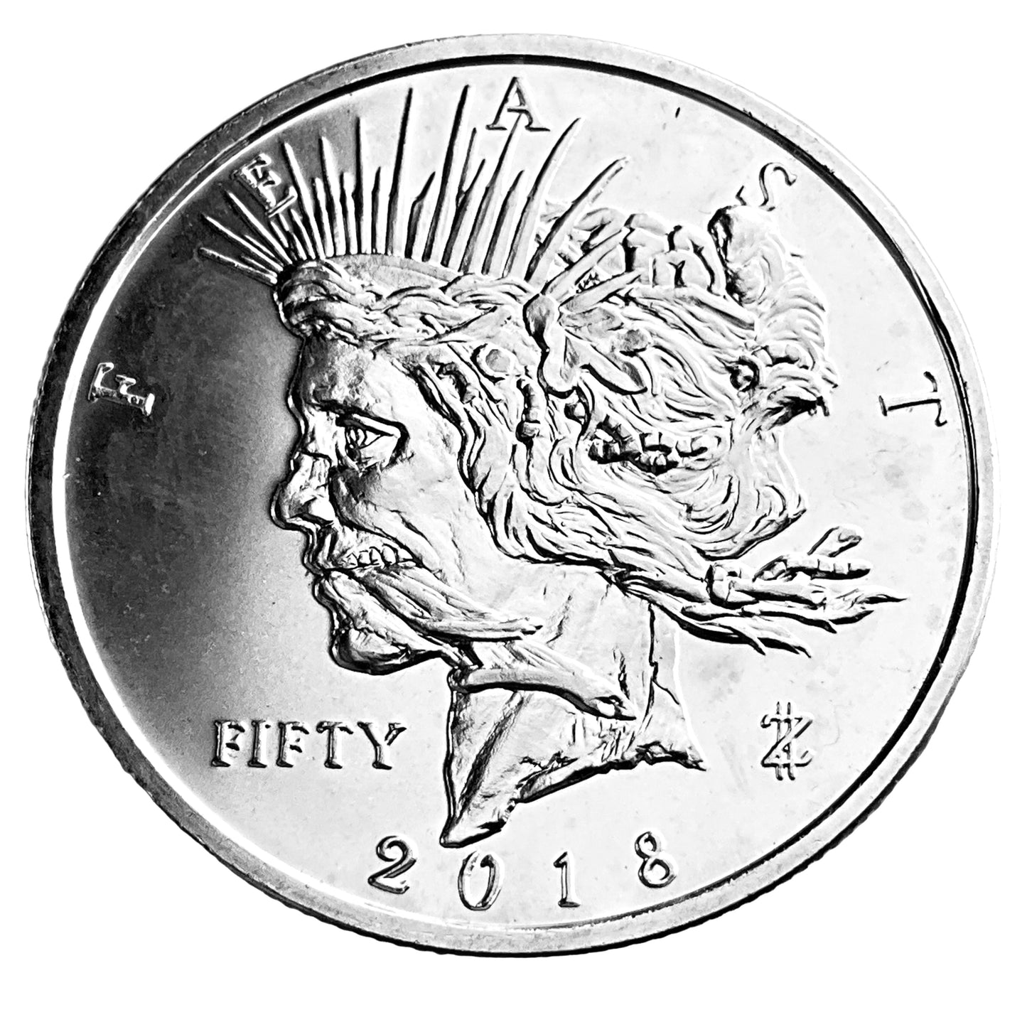 1 ozt Zombucks Feast 999 Silver Round