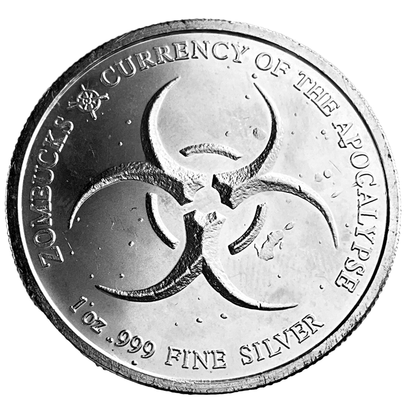 1 ozt Zombucks Feast 999 Silver Round