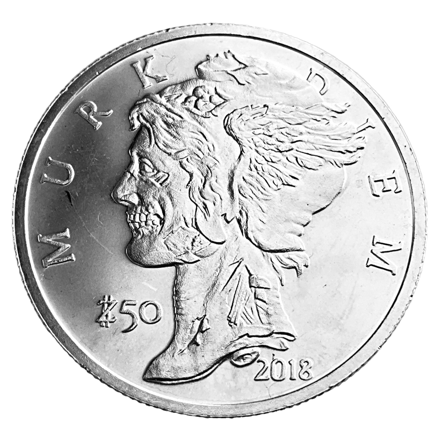 1 ozt Zombucks Murk Diem 999 Silver Round
